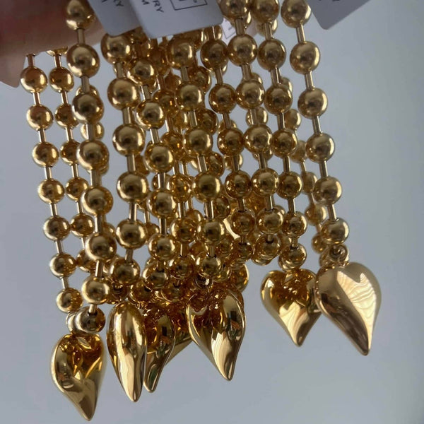 Bubble Heart Necklace | Gold