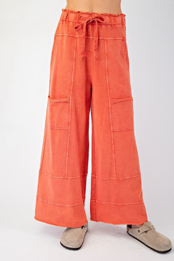 Mineral  Washed Terry Pants | Melon