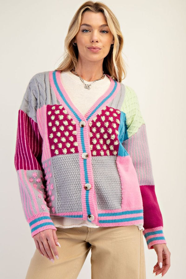 FALL Color Blocked Sweater Cardigan