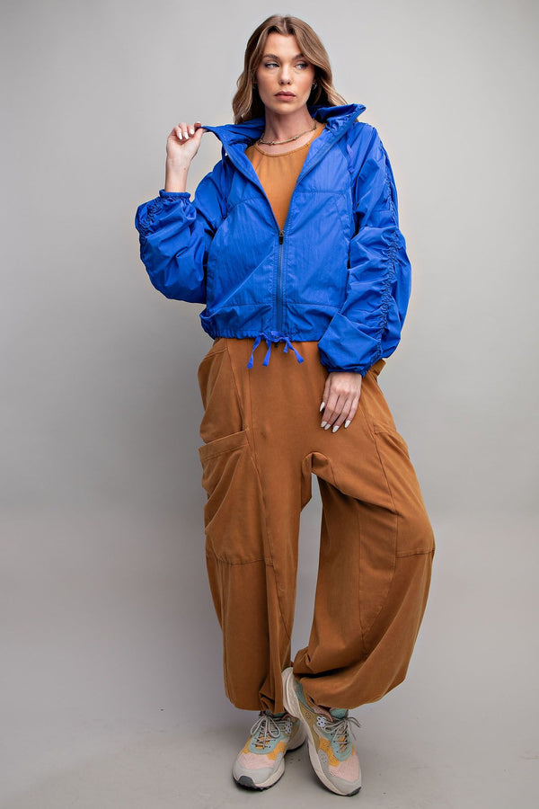 Royal Blue Parachute Wind Breaker