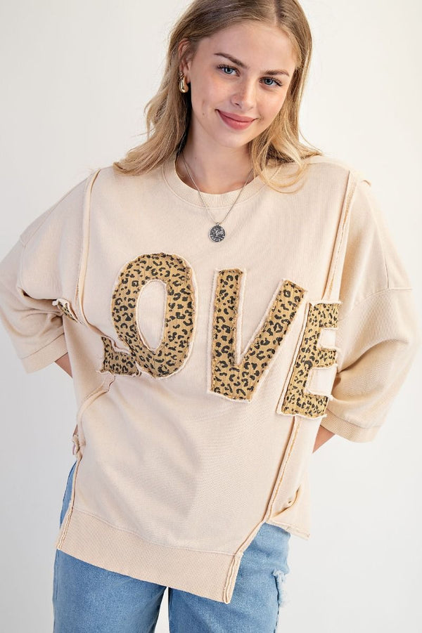 Love Patch Terry Pullover