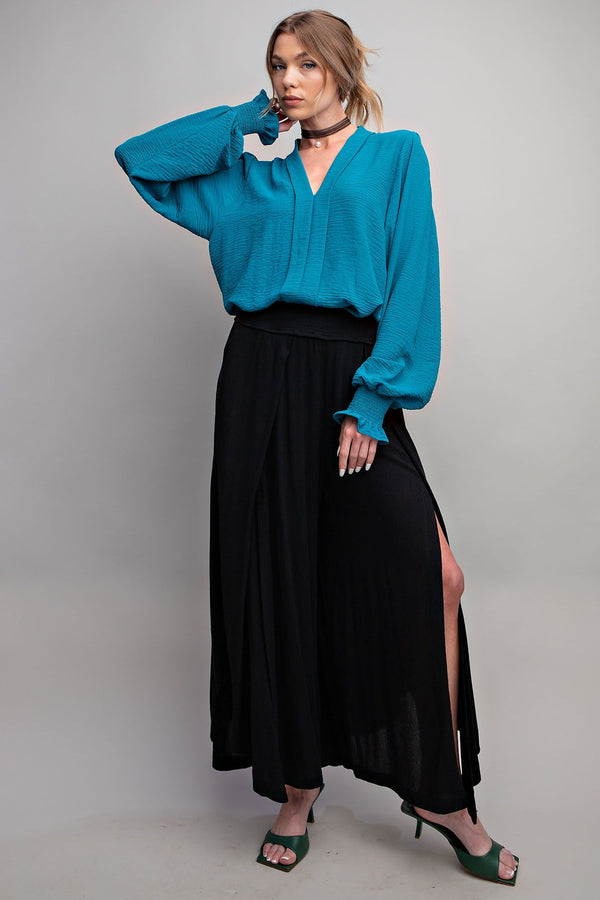 Teal Woven Top