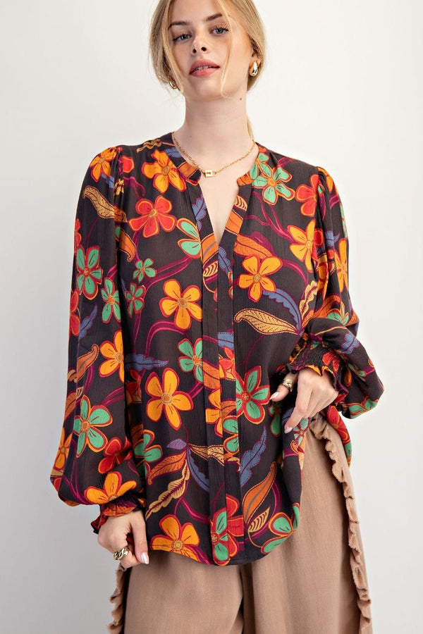 Rayon Gauze Top | Smoke