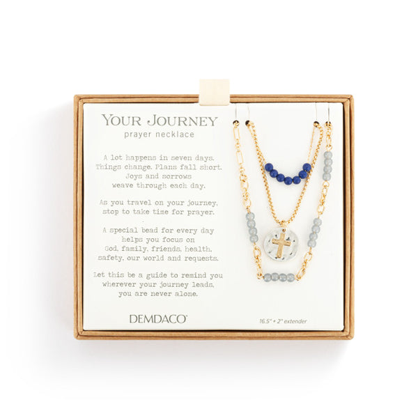Your Journey Prayer Necklace - Indigo