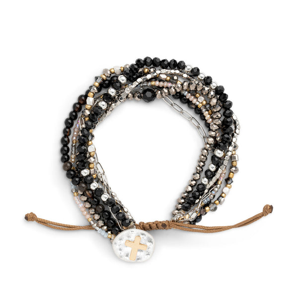 Your Journey Beaded Prayer Bracelet-Black