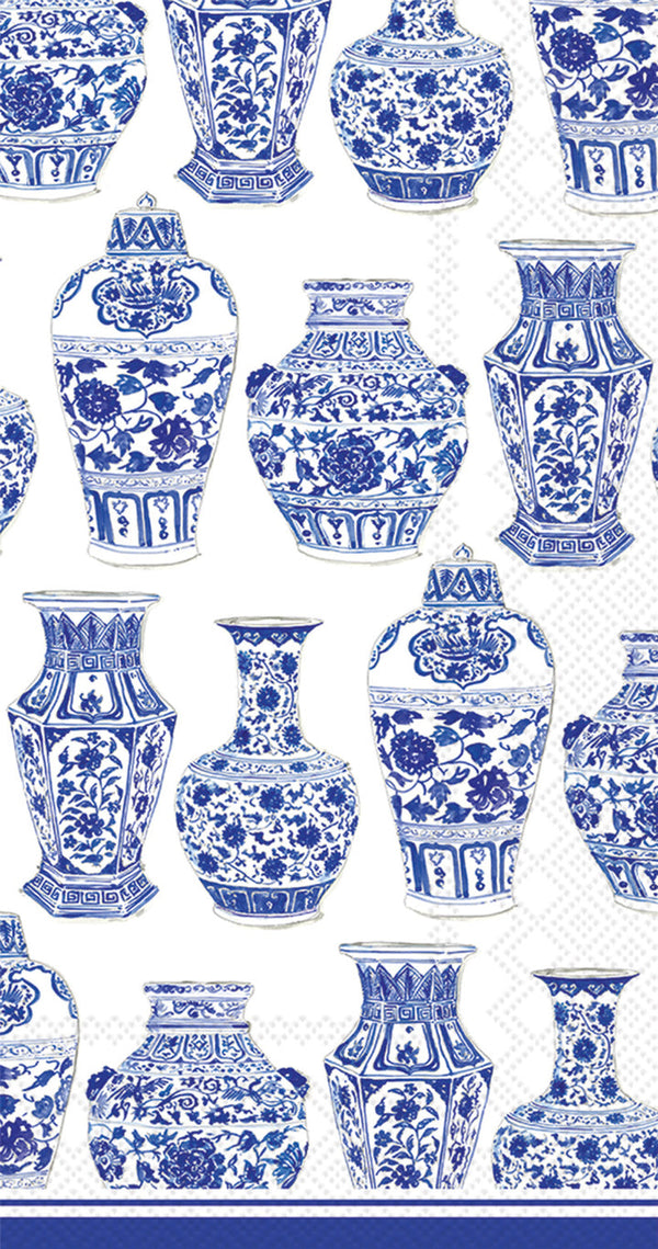 Blue & White Urns Guest Towel