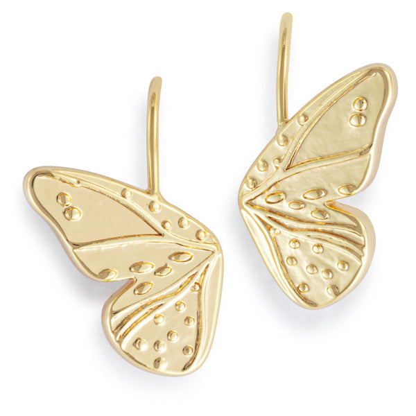 Butterfly Wings Earrings-Gold