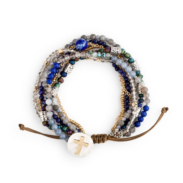 Your Journey Beaded Prayer Bracelet-Indigo