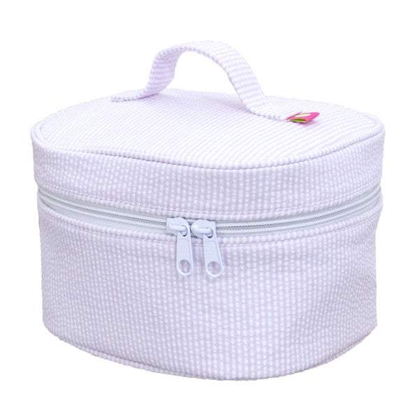 07935 Pink Seersucker Train Case