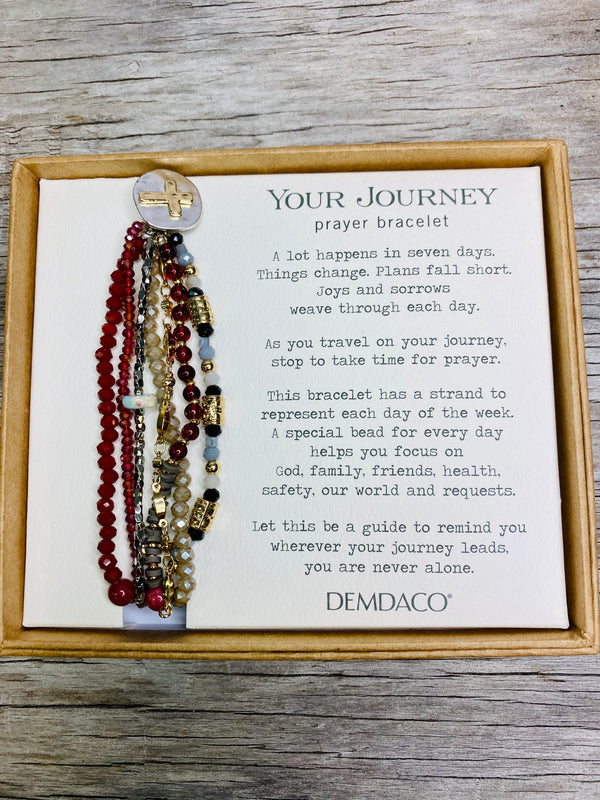 01151 Your Journey Prayer Bracelet-Garnet