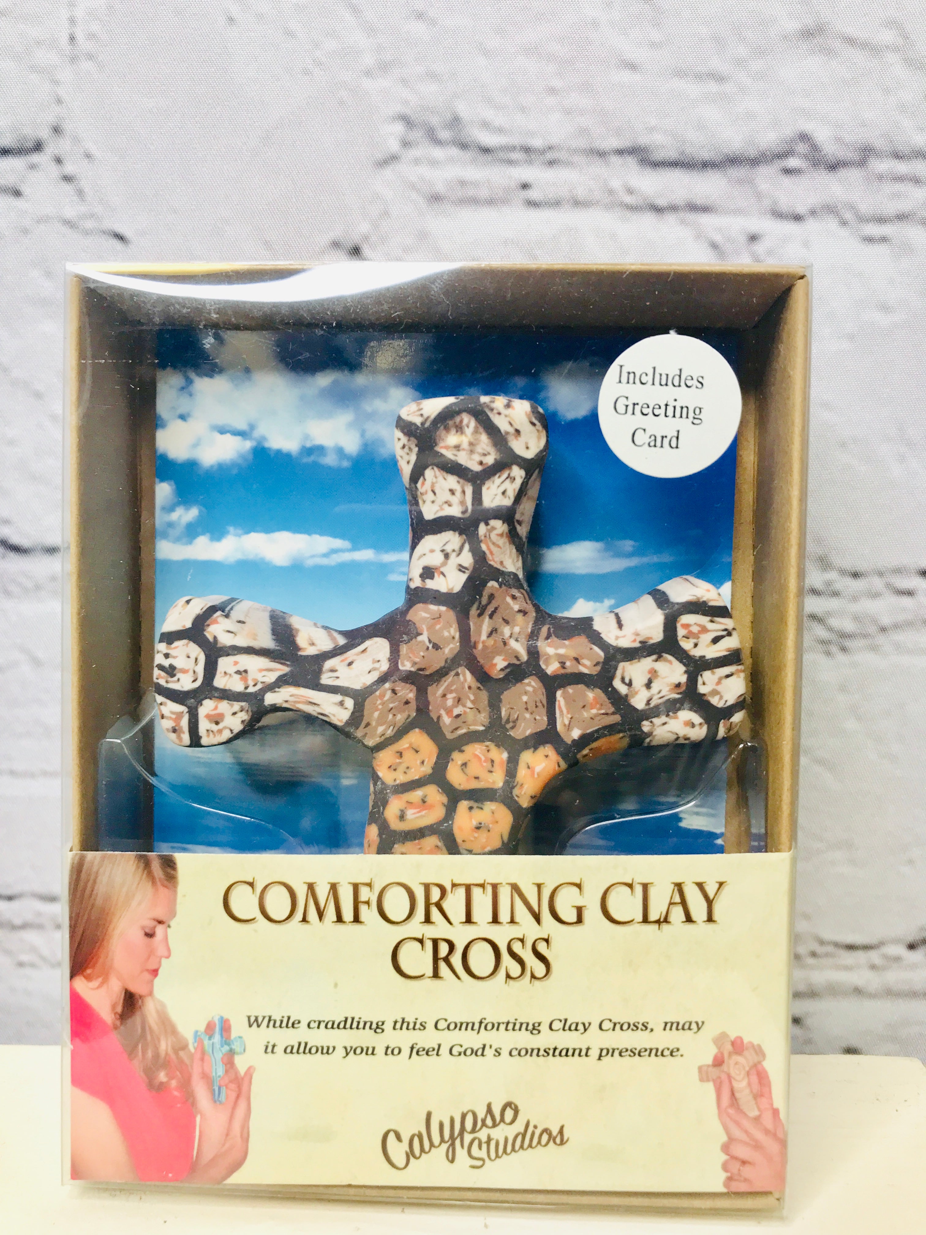 Huggable Cross Comforting Clay Hand Held Cross – Kindred Spirit Style