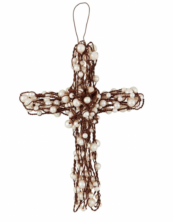 Small Beaded Wire Cross