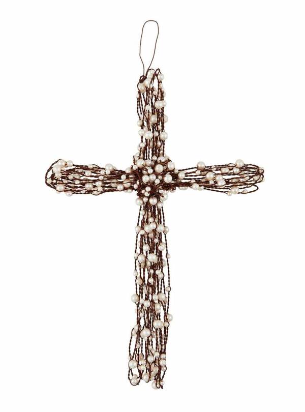 Large Beaded Wire Cross