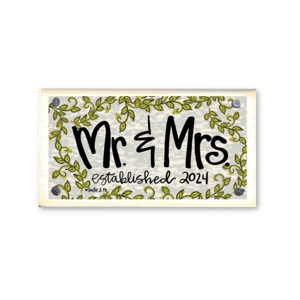 100213 Mr & Mrs est 2024 Happy Block